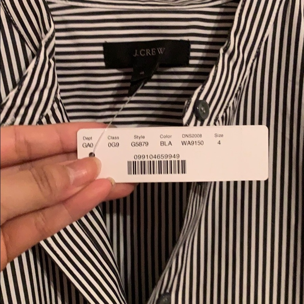 NWT Jcrew stripe bodysuit shirt size 4 - Picture 2 of 5